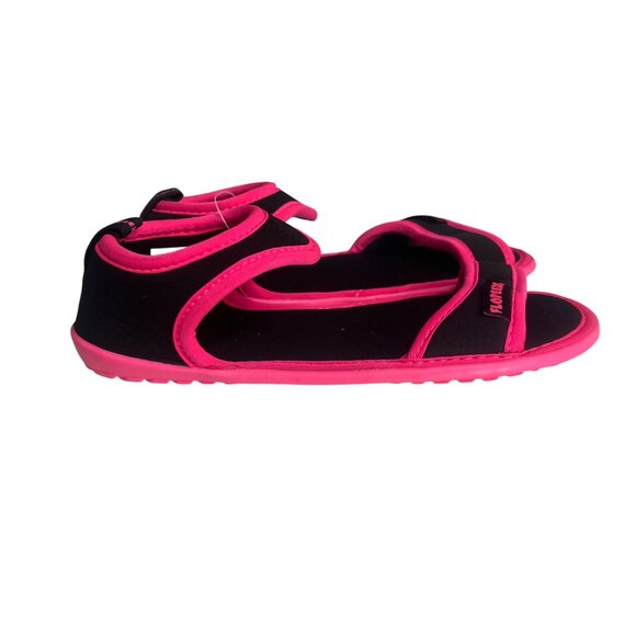 FlopEze Sandals Womens Size 5/6 Black Pink Light Active Waterproof Summer - Picture 1 of 8